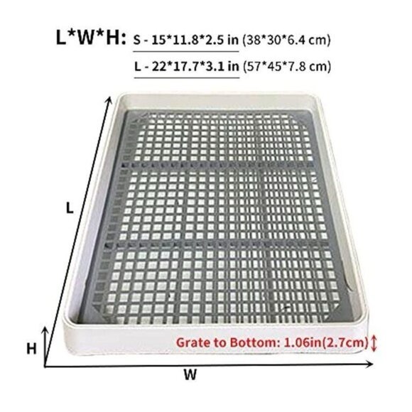 Litter Box with Grid, Small - 12inch x 15inch for small pets - Picture 2 of 6